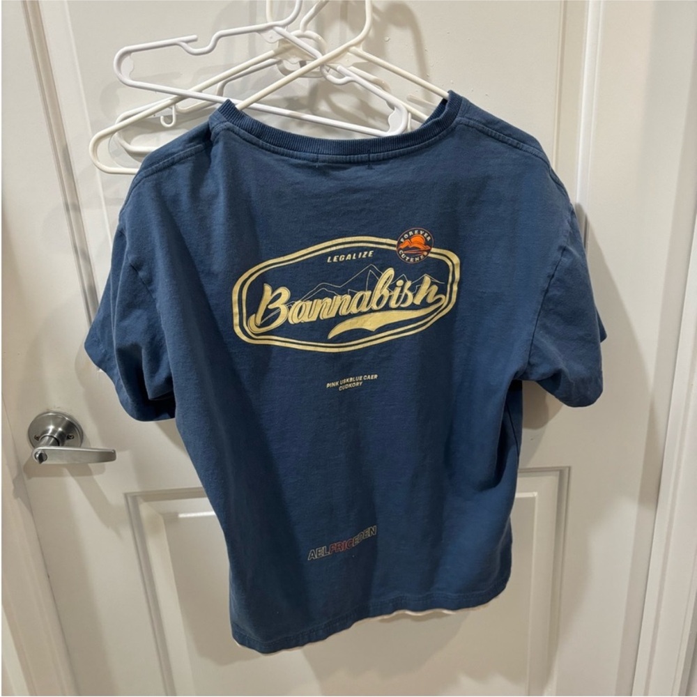 AELFRIC EDEN Navy Blue Short Sleeve Tee - Picture 3 of 5